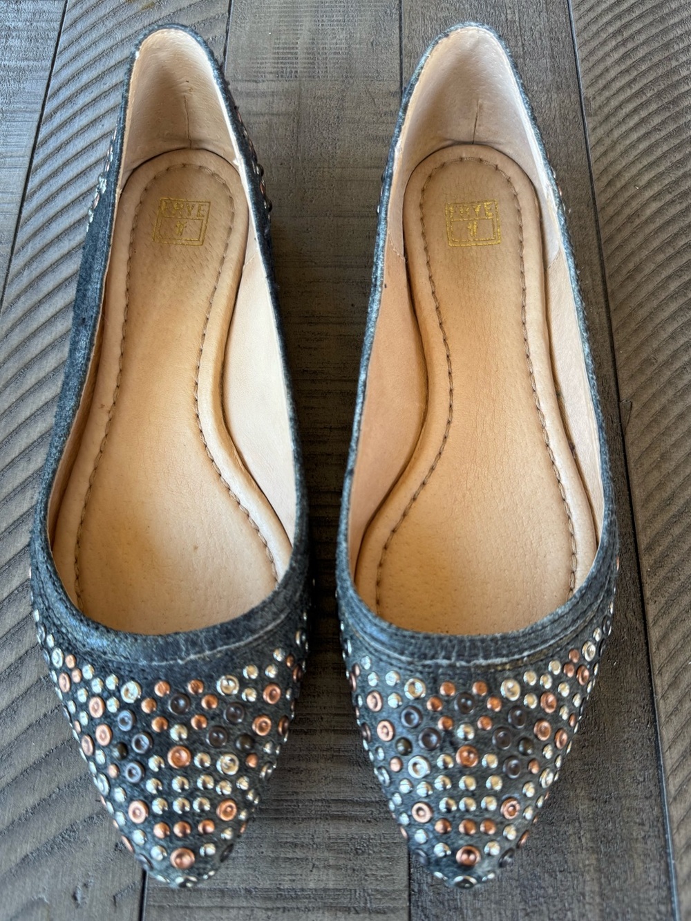 Frye Regina Studded Boho Ballet Flats Women’s Size 8